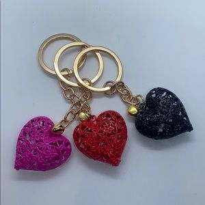Heart Keychains with a Large Loop